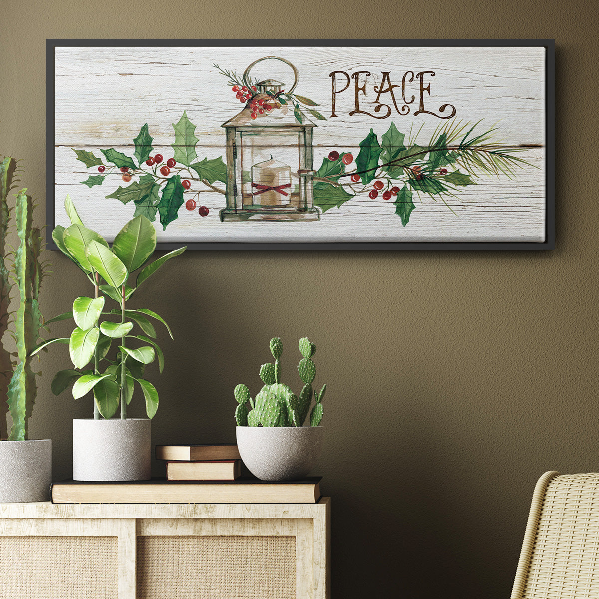 Rustic Peace - Floater Framed Canvas Print