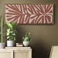 Terra Cotta Block Palms IV - Floater Framed Canvas Print