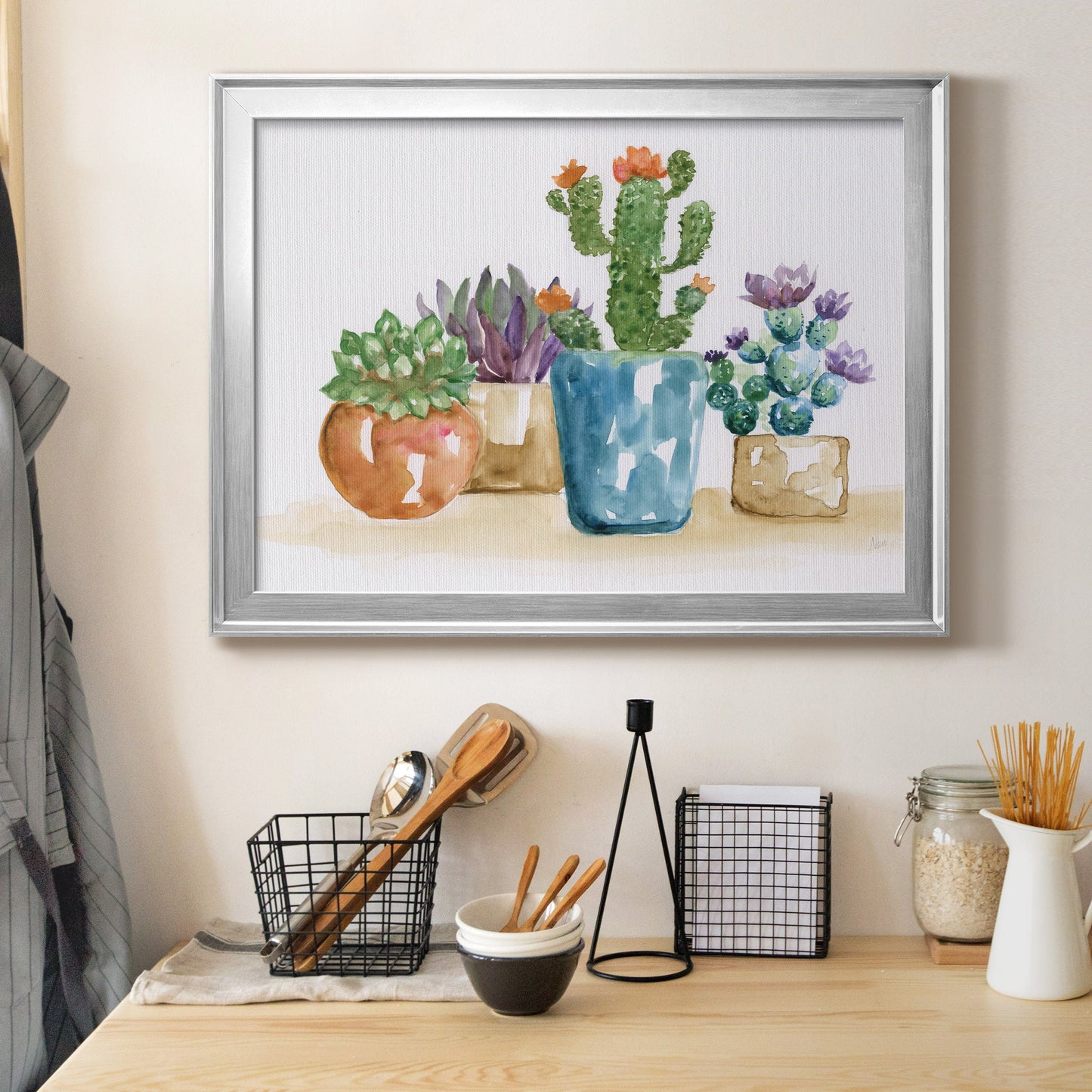 Summer Succulents II Premium Classic Framed Canvas - Ready to Hang