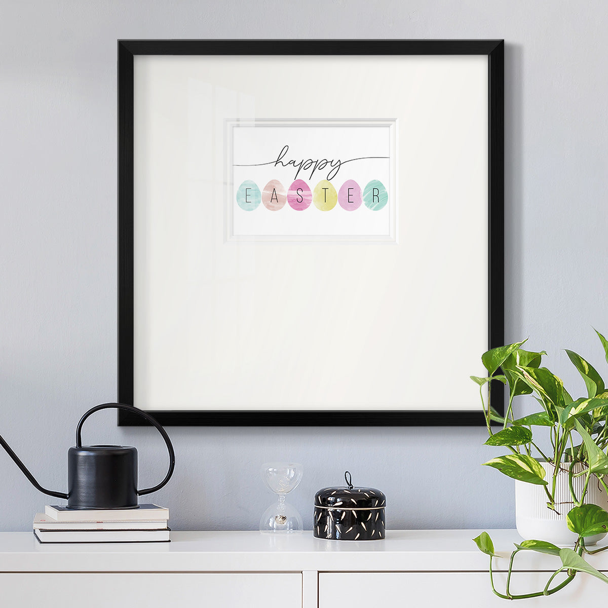 Happy Easter Premium Framed Print Double Matboard