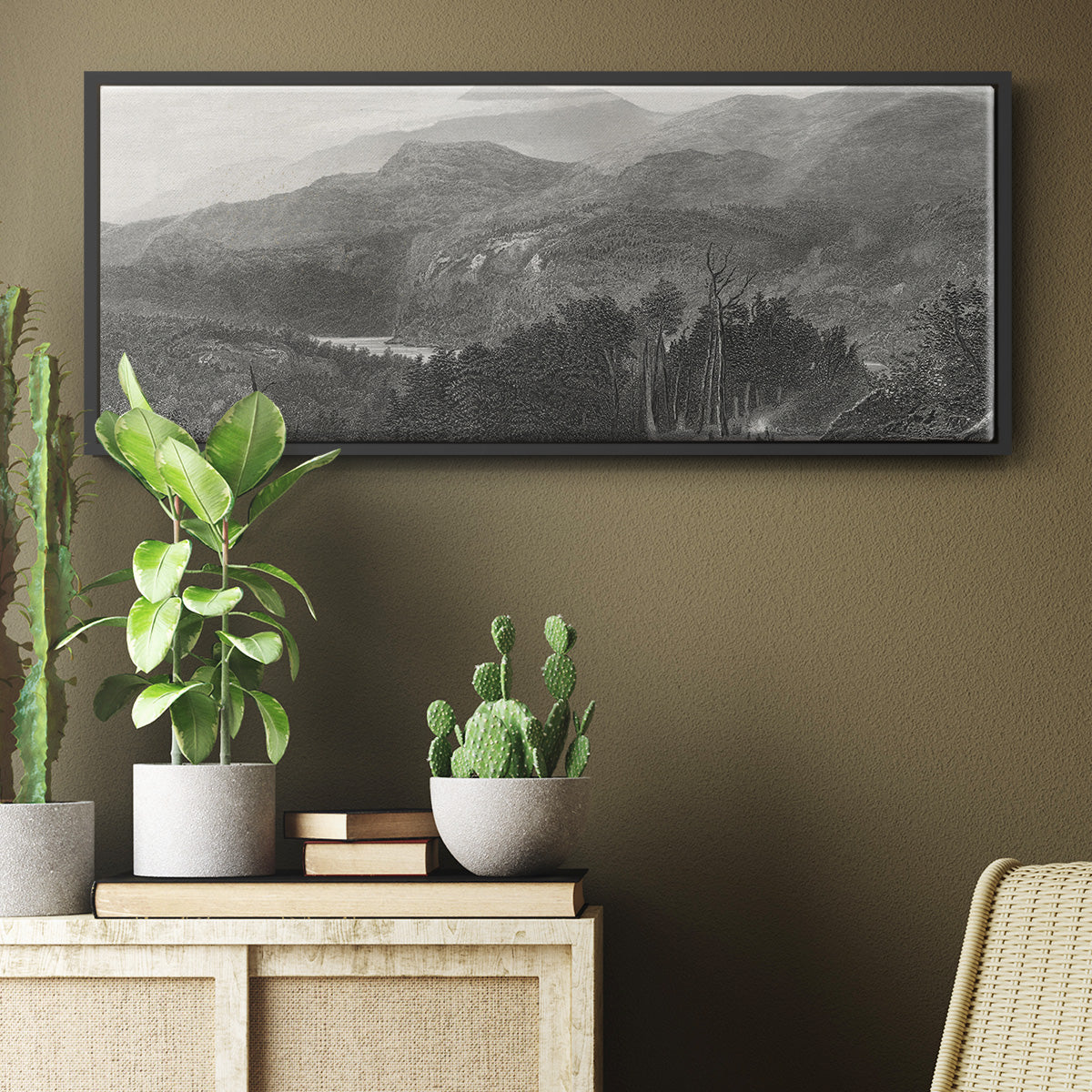 The Smoky Mountains - Floater Framed Canvas Print