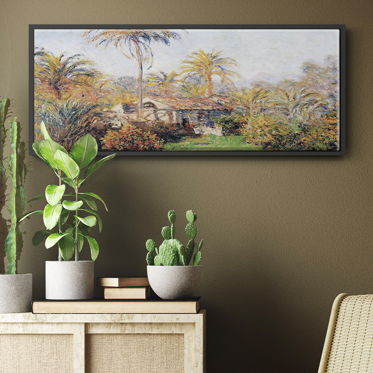Small Country Farm in Bordighera, 1884 - Floater Framed Canvas Print
