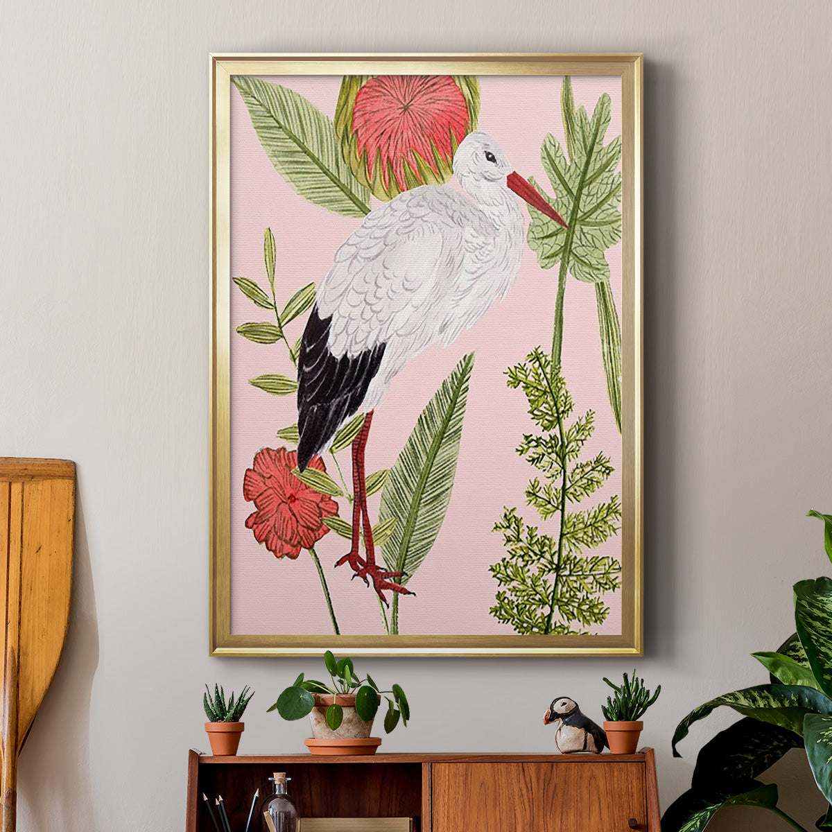 Birds in Motion IV - Modern Framed Canvas Print