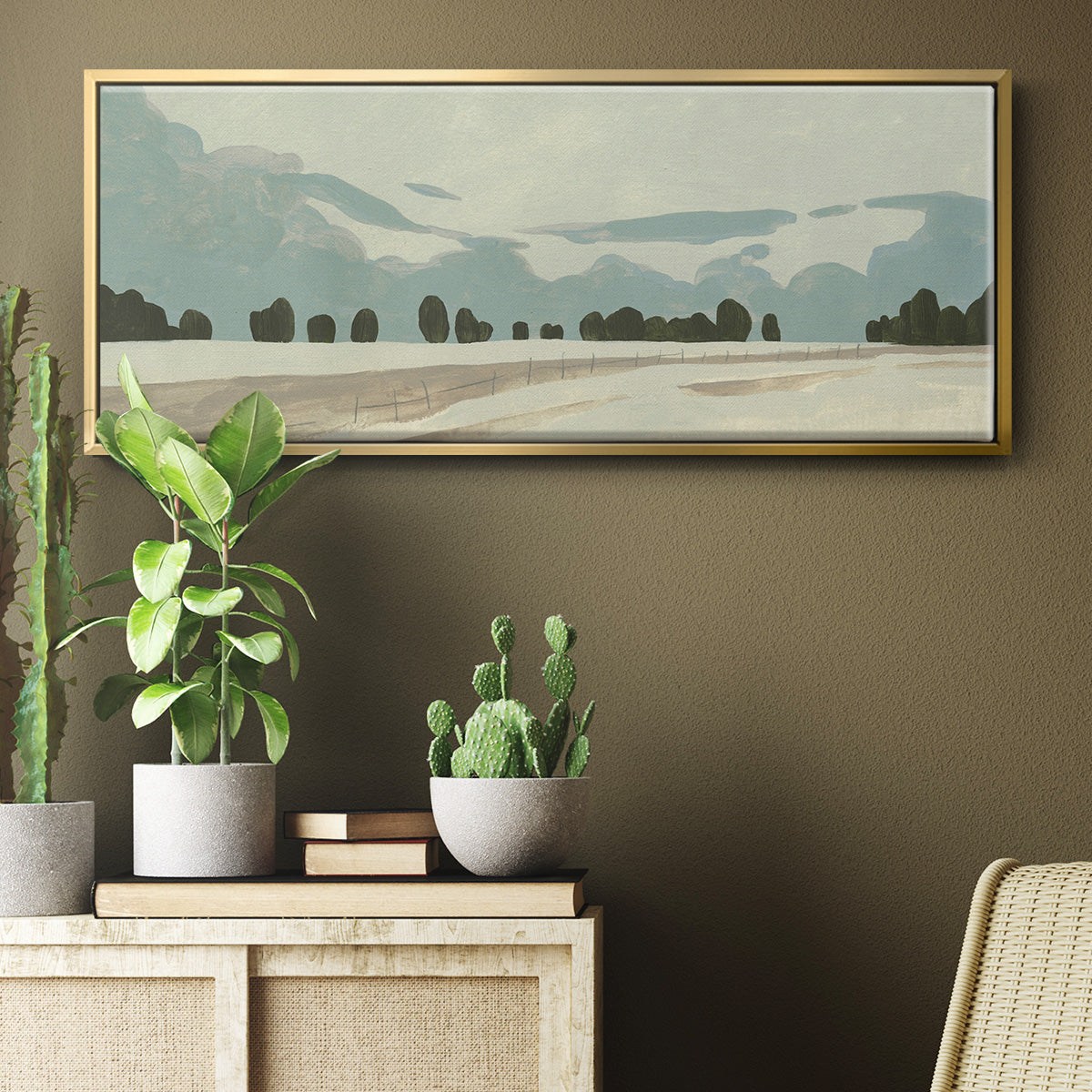 Farmland Study IV - Floater Framed Canvas Print