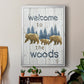 Welcome to the Woods - Modern Framed Canvas Print