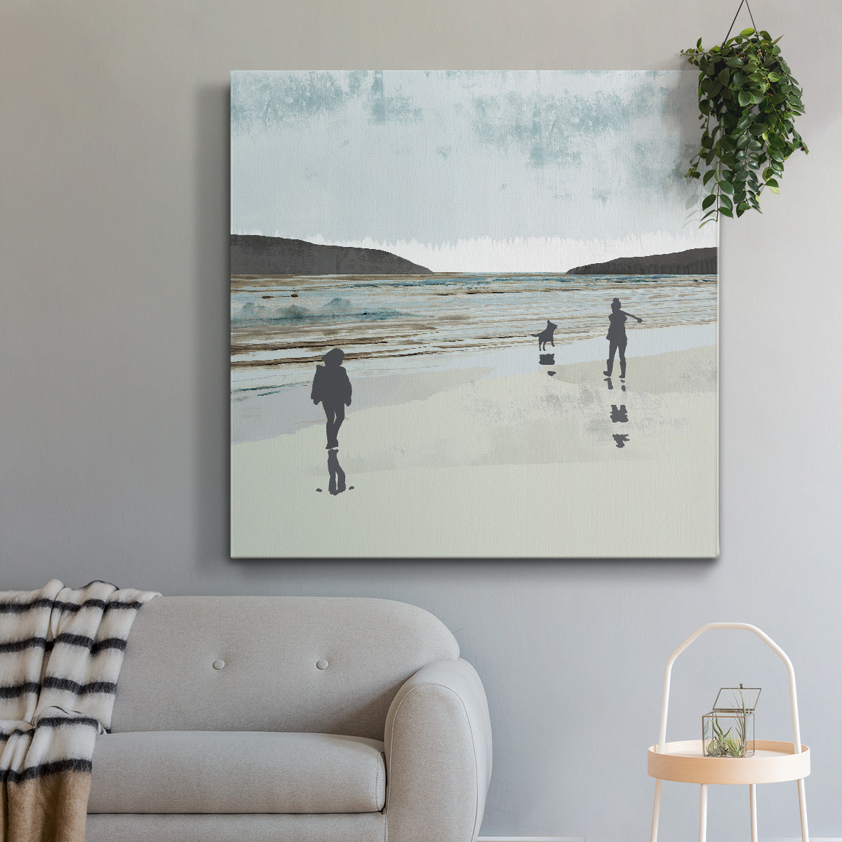 Beach Walking I-Premium Gallery Wrapped Canvas - Ready to Hang