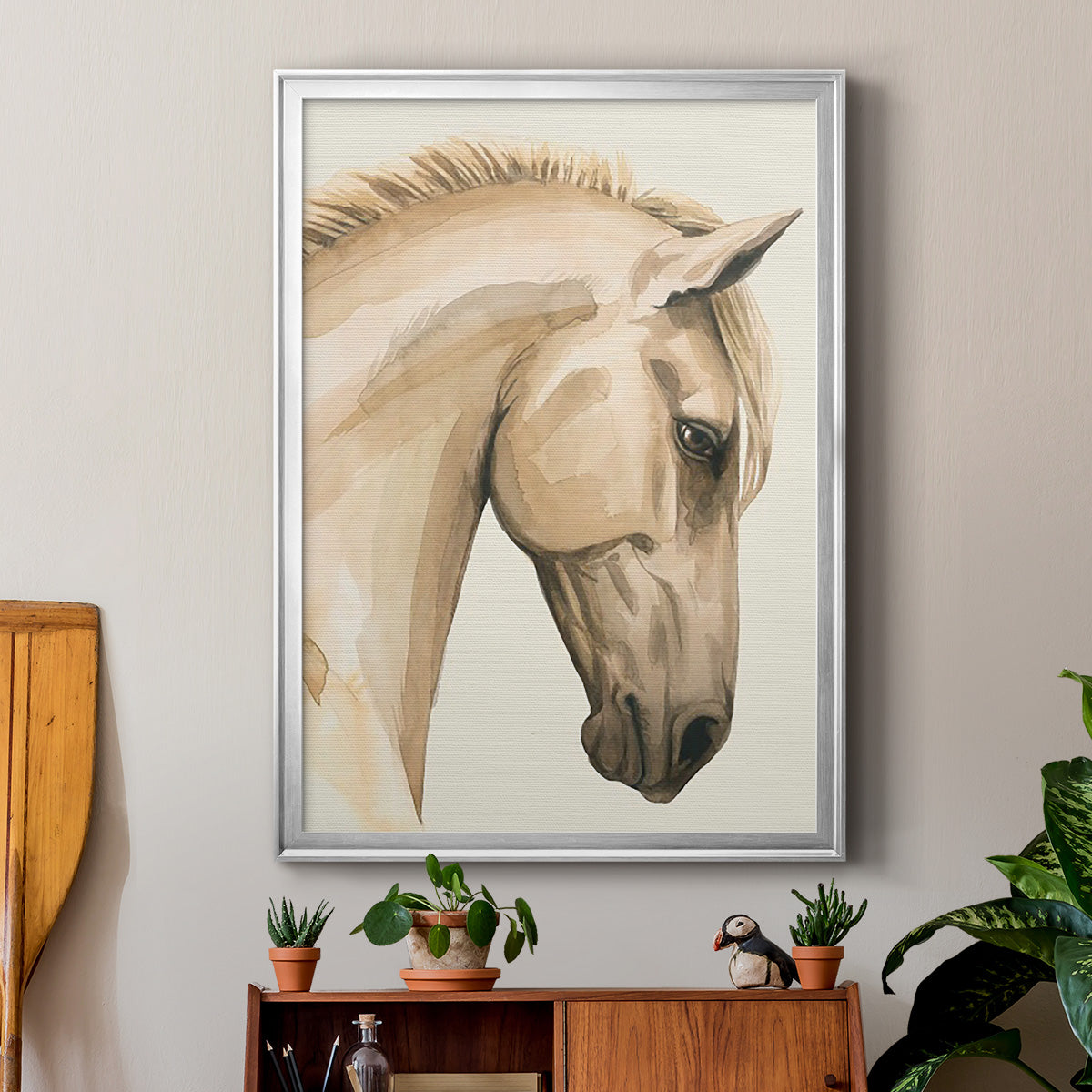 Golden Palomino I - Modern Framed Canvas Print