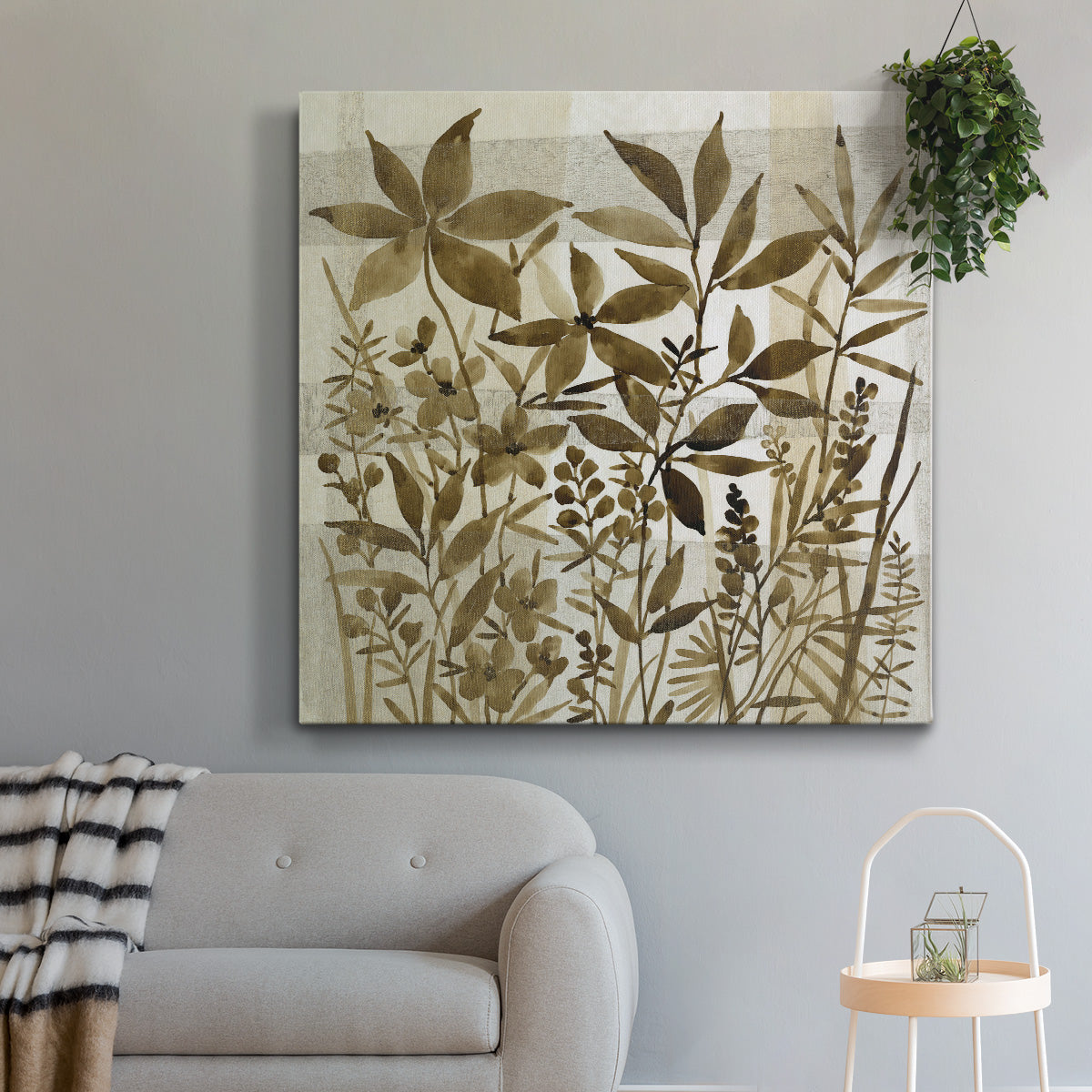 Neutral Garden I - Canvas Art Print