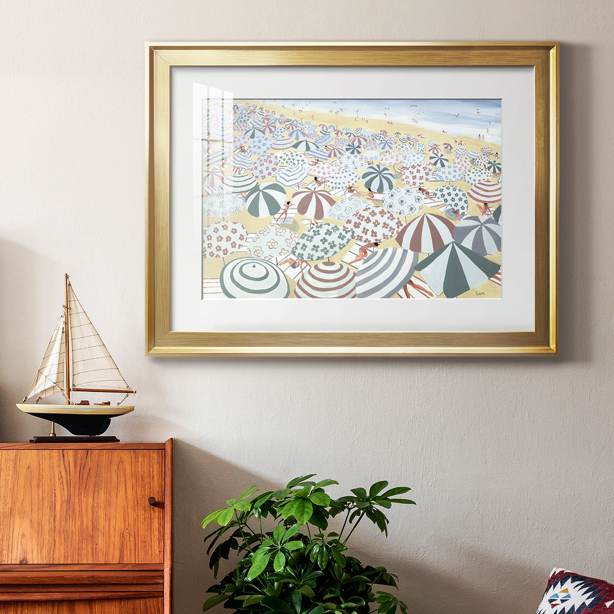 Subtle Beach - Modern Framed Art Print