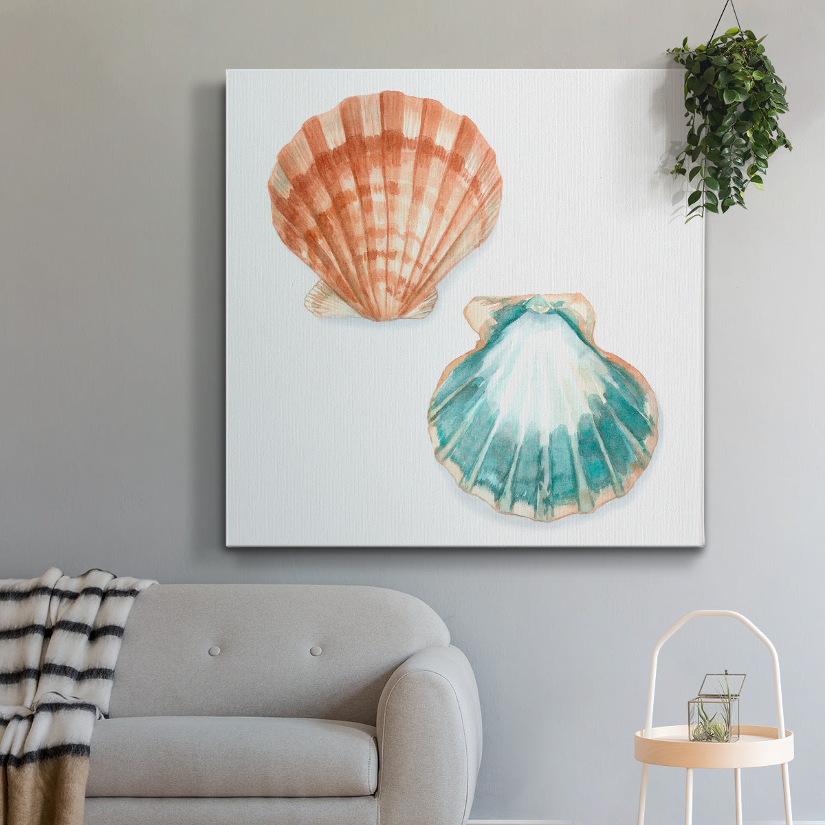 Watercolor Shells I-Premium Gallery Wrapped Canvas - Ready to Hang