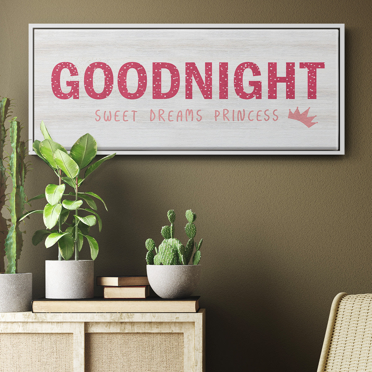 Princess Goodnight - Floater Framed Canvas Print