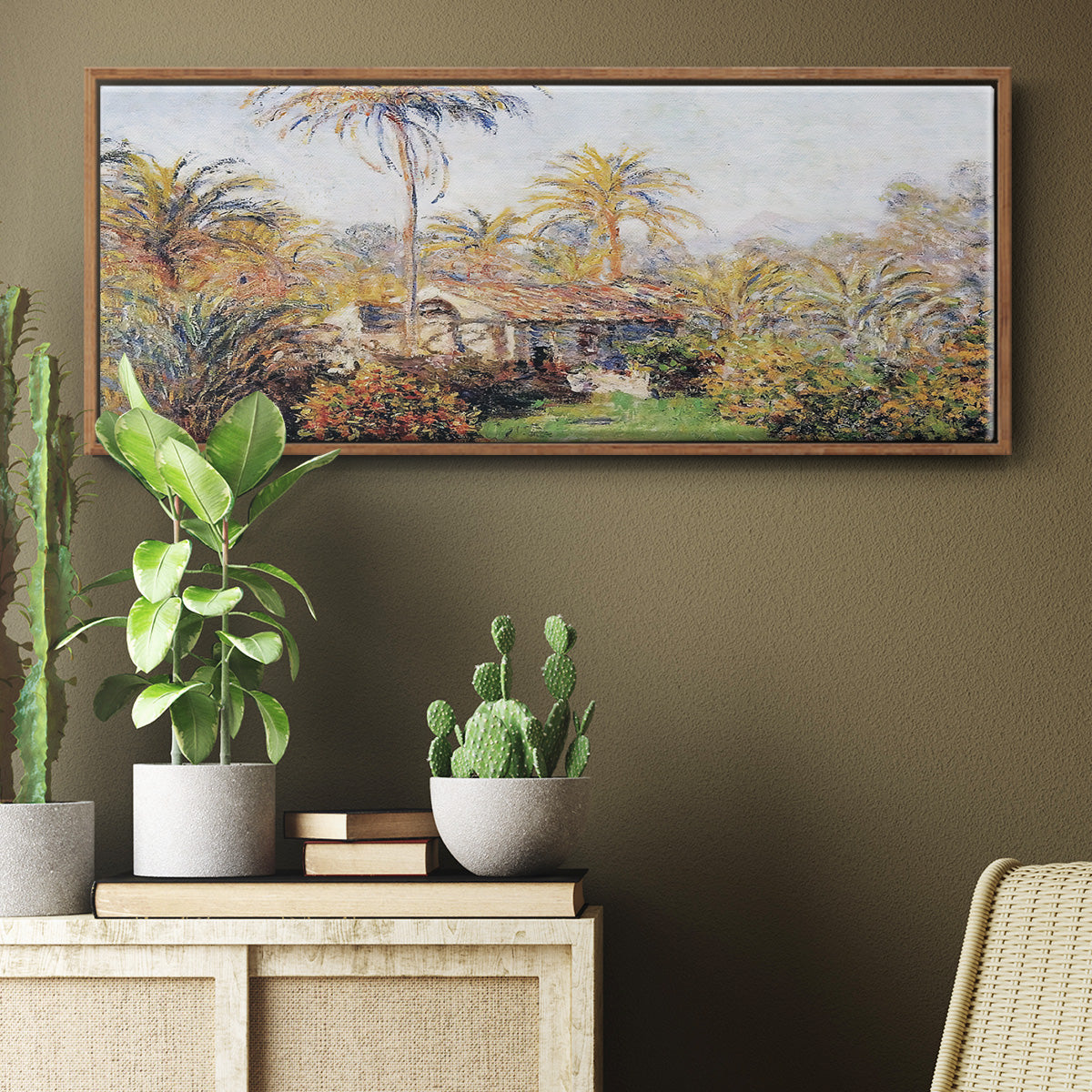 Small Country Farm in Bordighera, 1884 - Floater Framed Canvas Print
