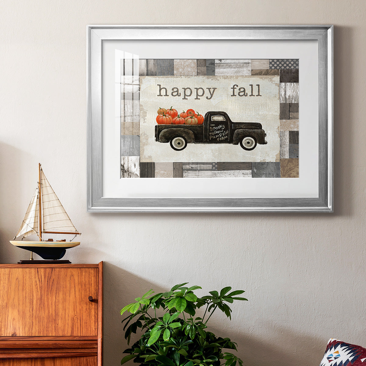 Spooky Hollow Farm - Modern Framed Art Print