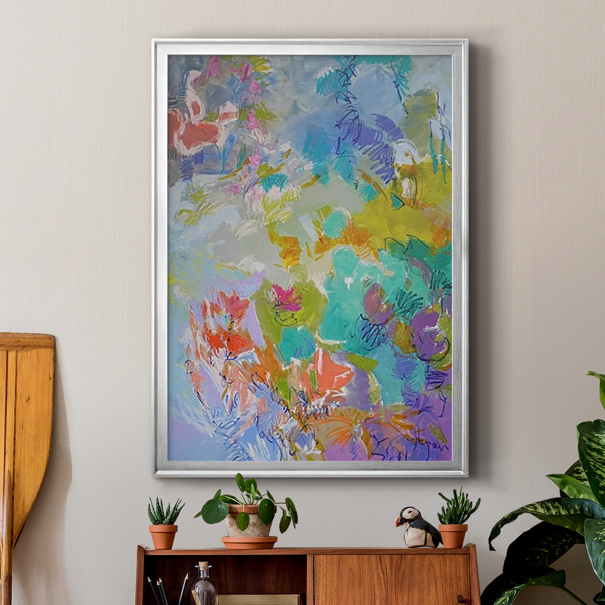 Let Me Bloom I Am - Modern Framed Canvas Print