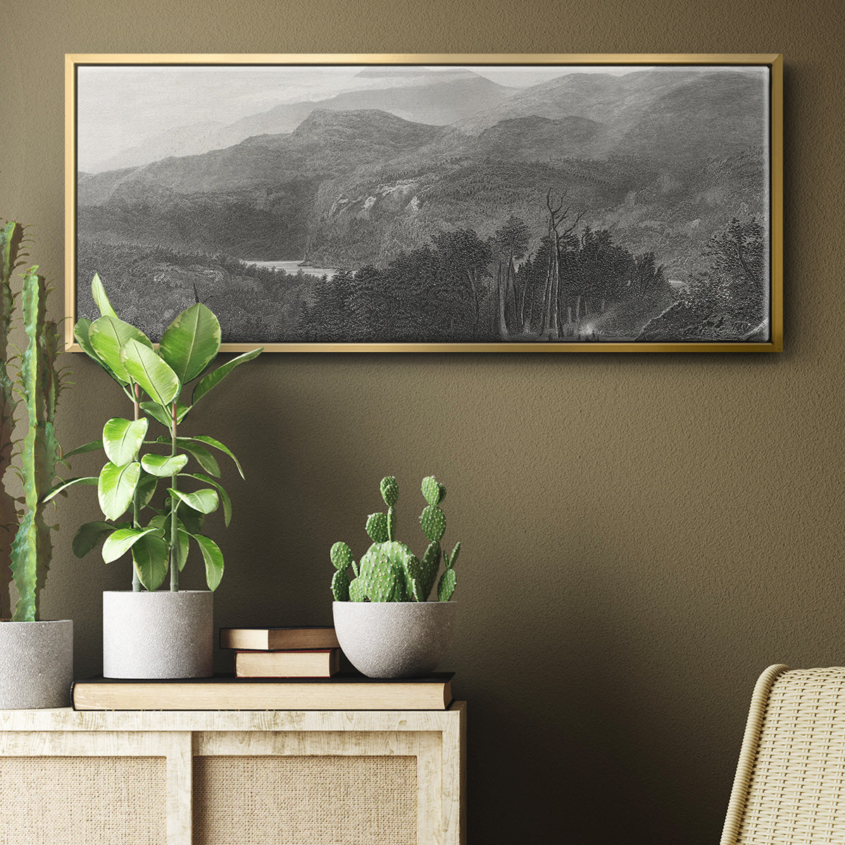 The Smoky Mountains - Floater Framed Canvas Print