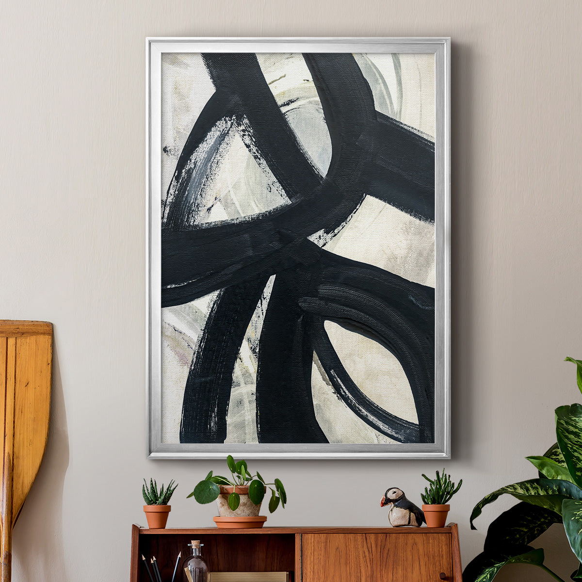 A Day in Brooklyn - Modern Framed Canvas Print