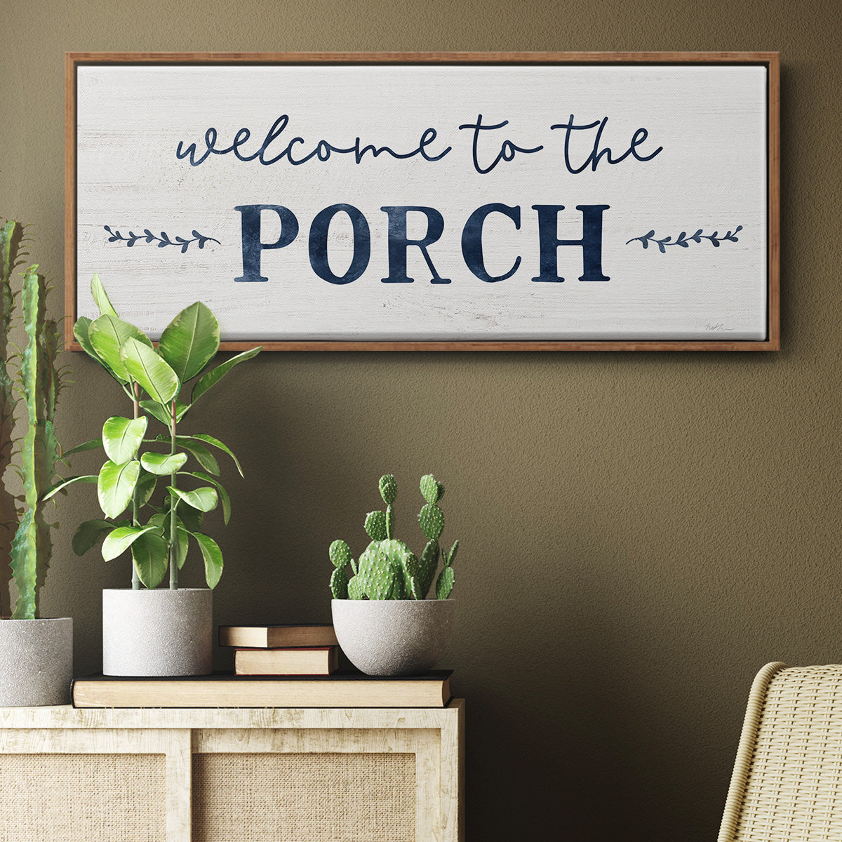 Welcome to the Porch - Floater Framed Canvas Print