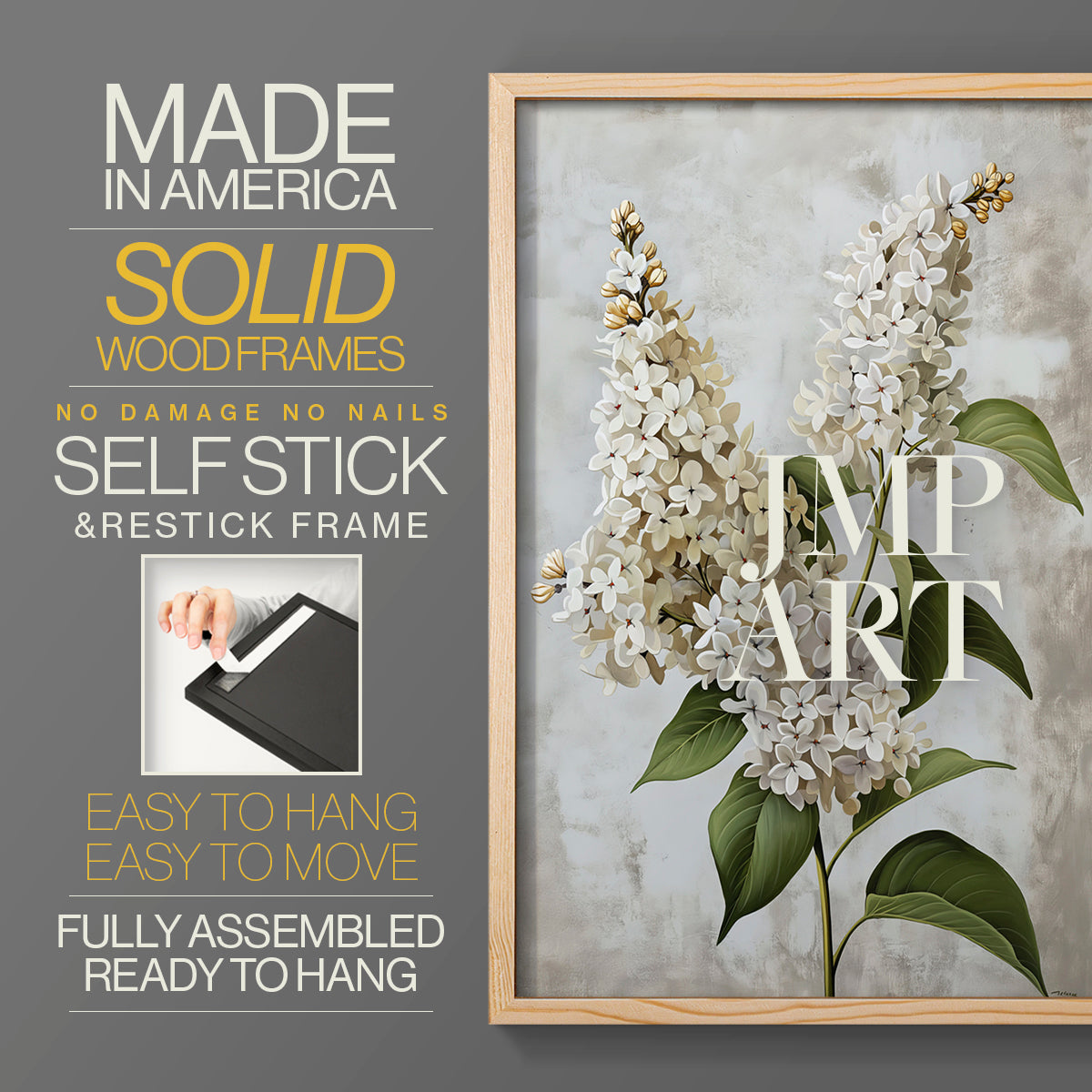 Floral Study Series LXXXVII - Restickable Framed Art Set