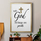 All Things Possible Gold - Modern Framed Canvas Print