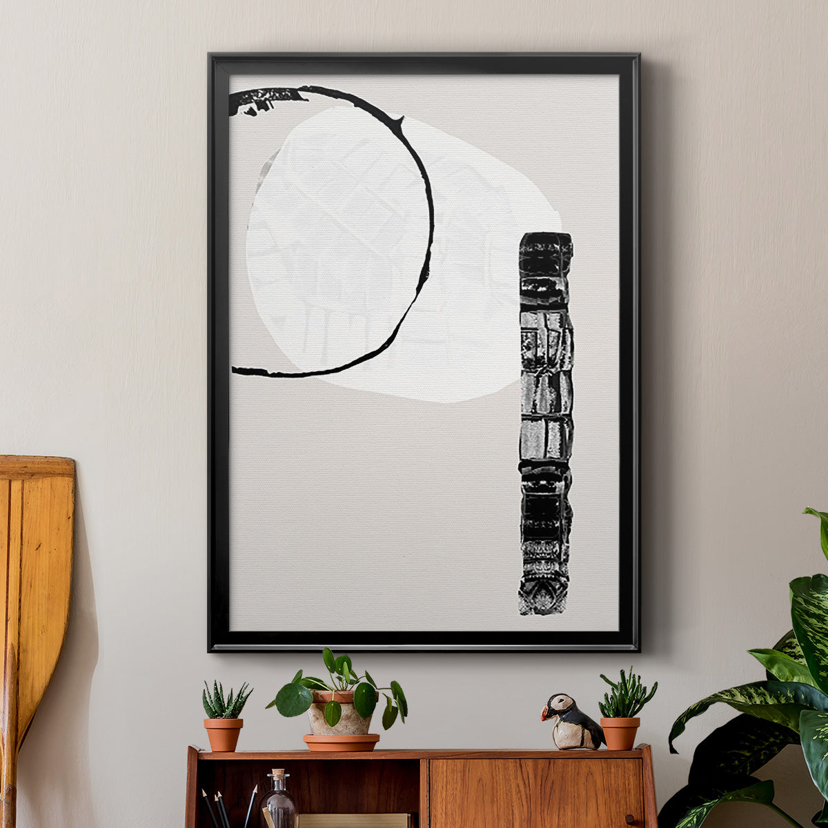 Zen Shapes II - Modern Framed Canvas Print