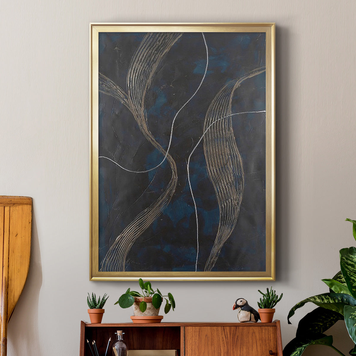 Laminar Flow II - Modern Framed Canvas Print