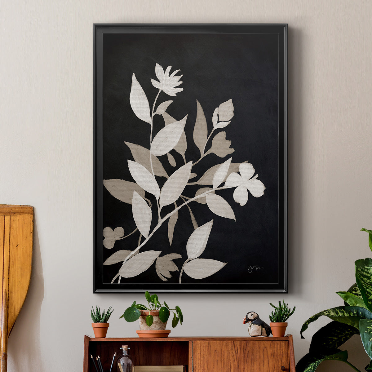 Midnight Silhouette I - Modern Framed Canvas Print