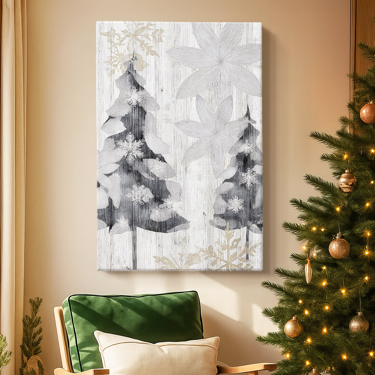 Silver Pines Square - Canvas Art Print