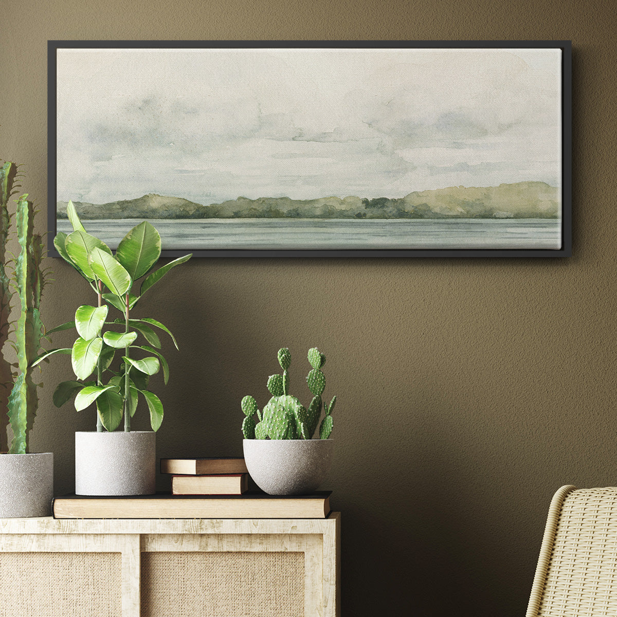 Riverside Views I - Floater Framed Canvas Print