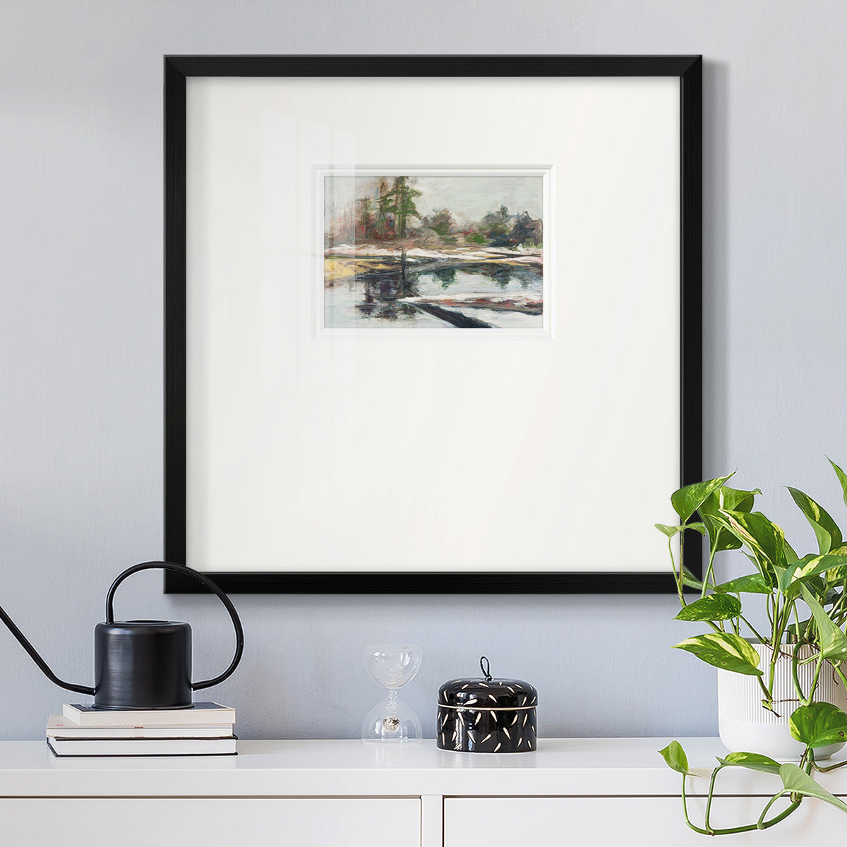 Quiet Reflection Premium Framed Print Double Matboard