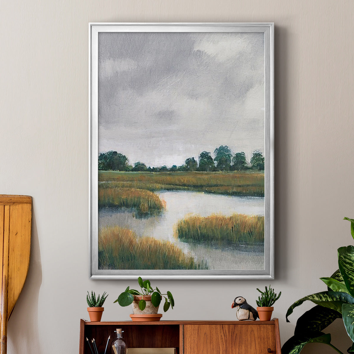 Salt Marshes II - Modern Framed Canvas Print