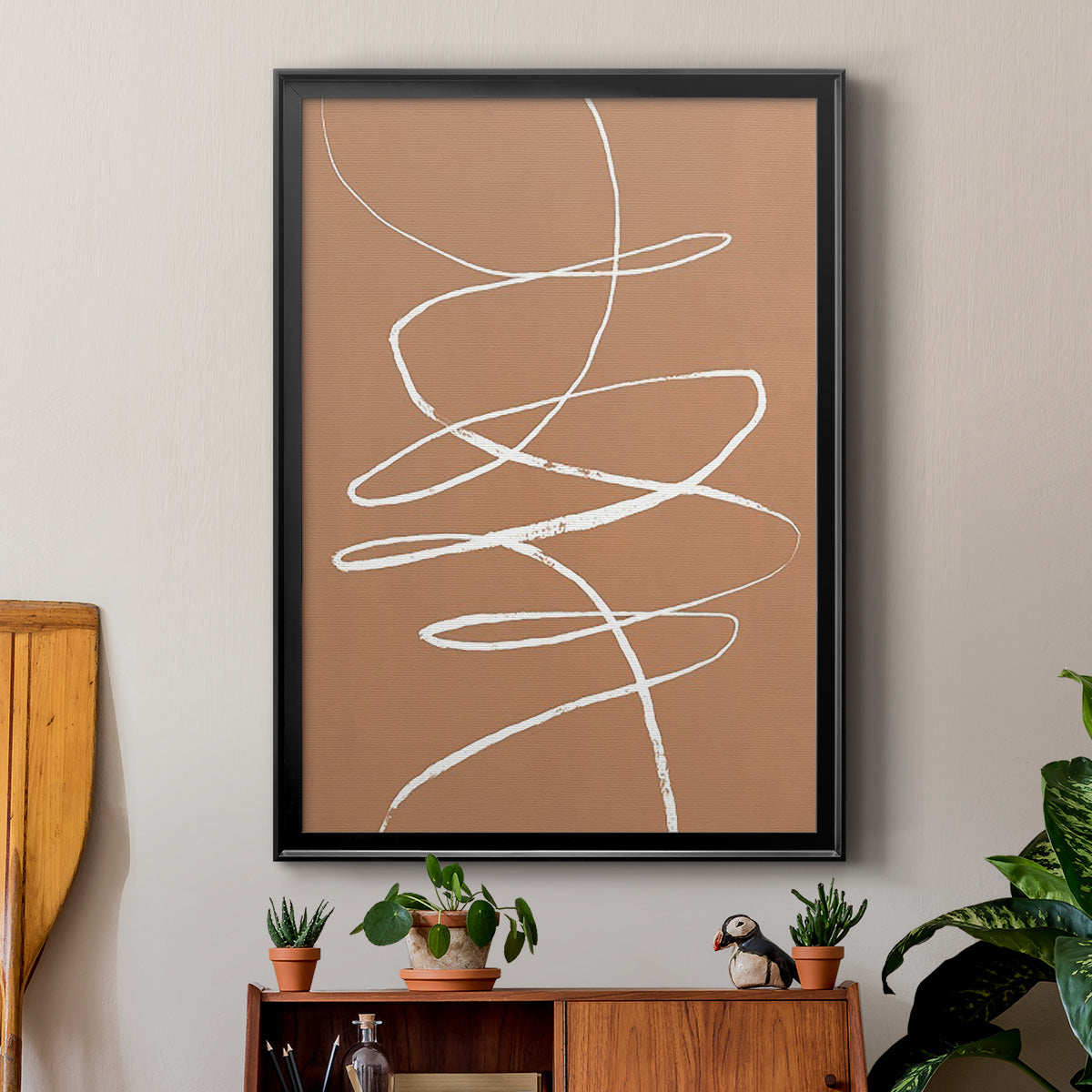 Terracotta Drift II - Modern Framed Canvas Print