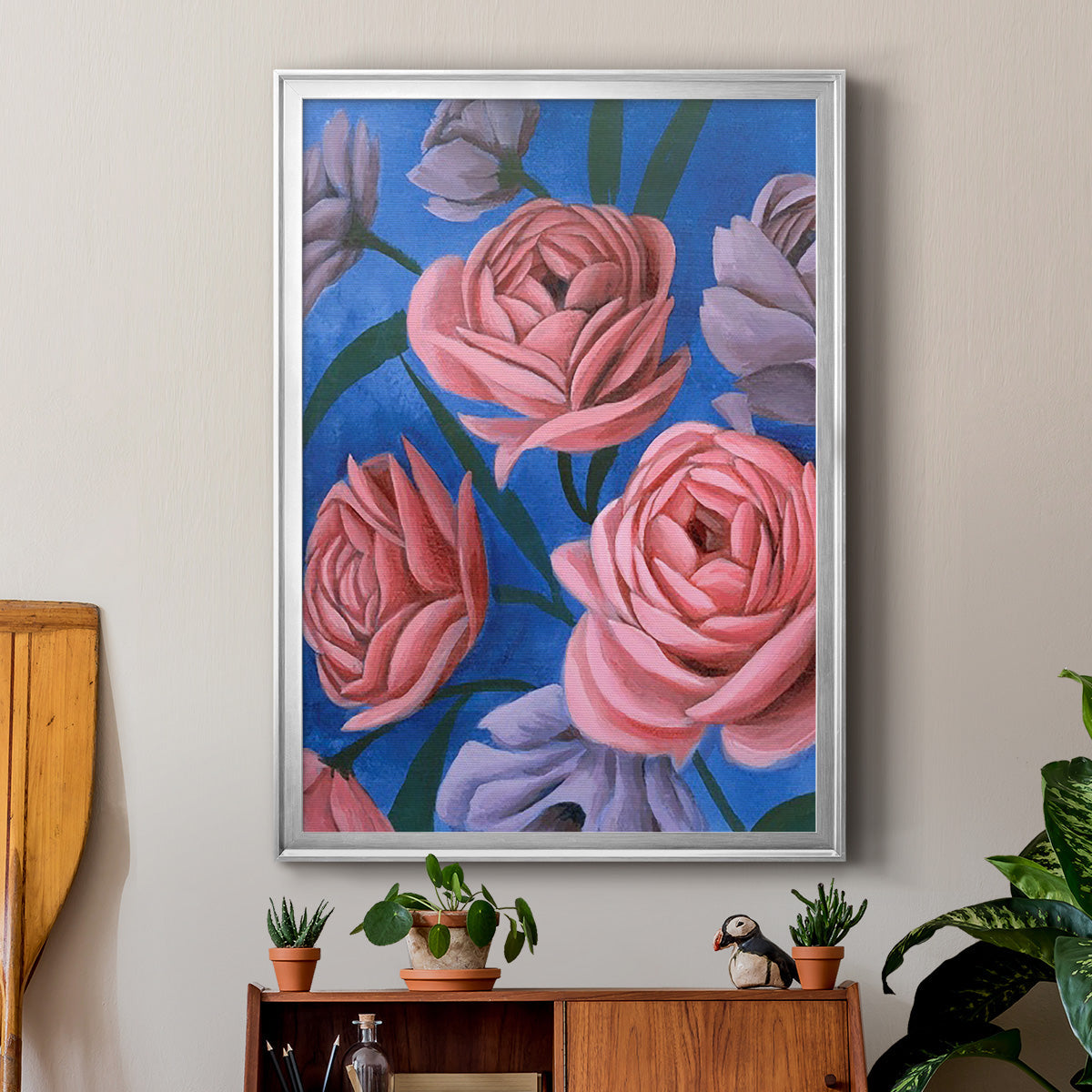 Layered Petals I - Modern Framed Canvas Print