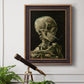Head of a Skeleton with a Burning Cigarette - Ornate Framed Canvas Print