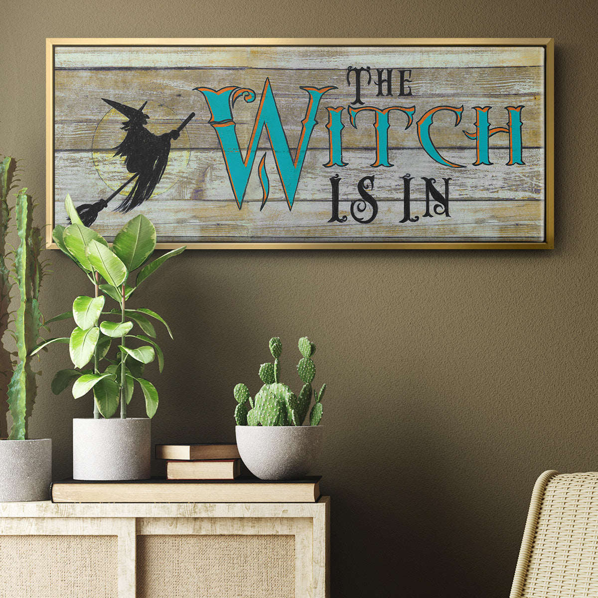 The Witch is in - Floater Framed Canvas Print