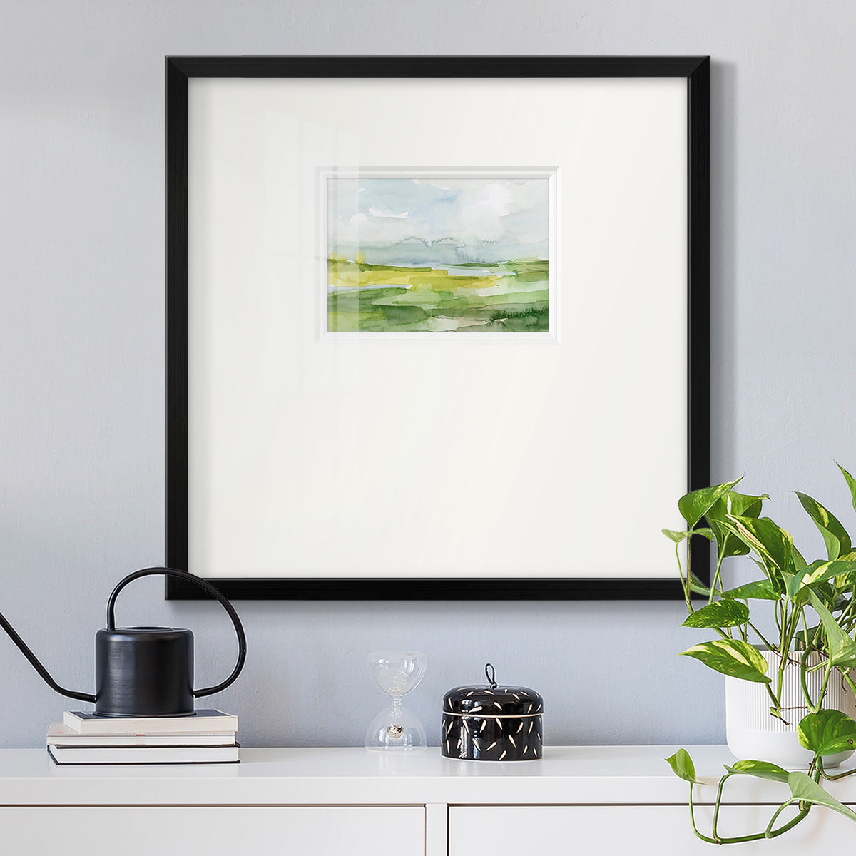 Watery Lowlands II Premium Framed Print Double Matboard