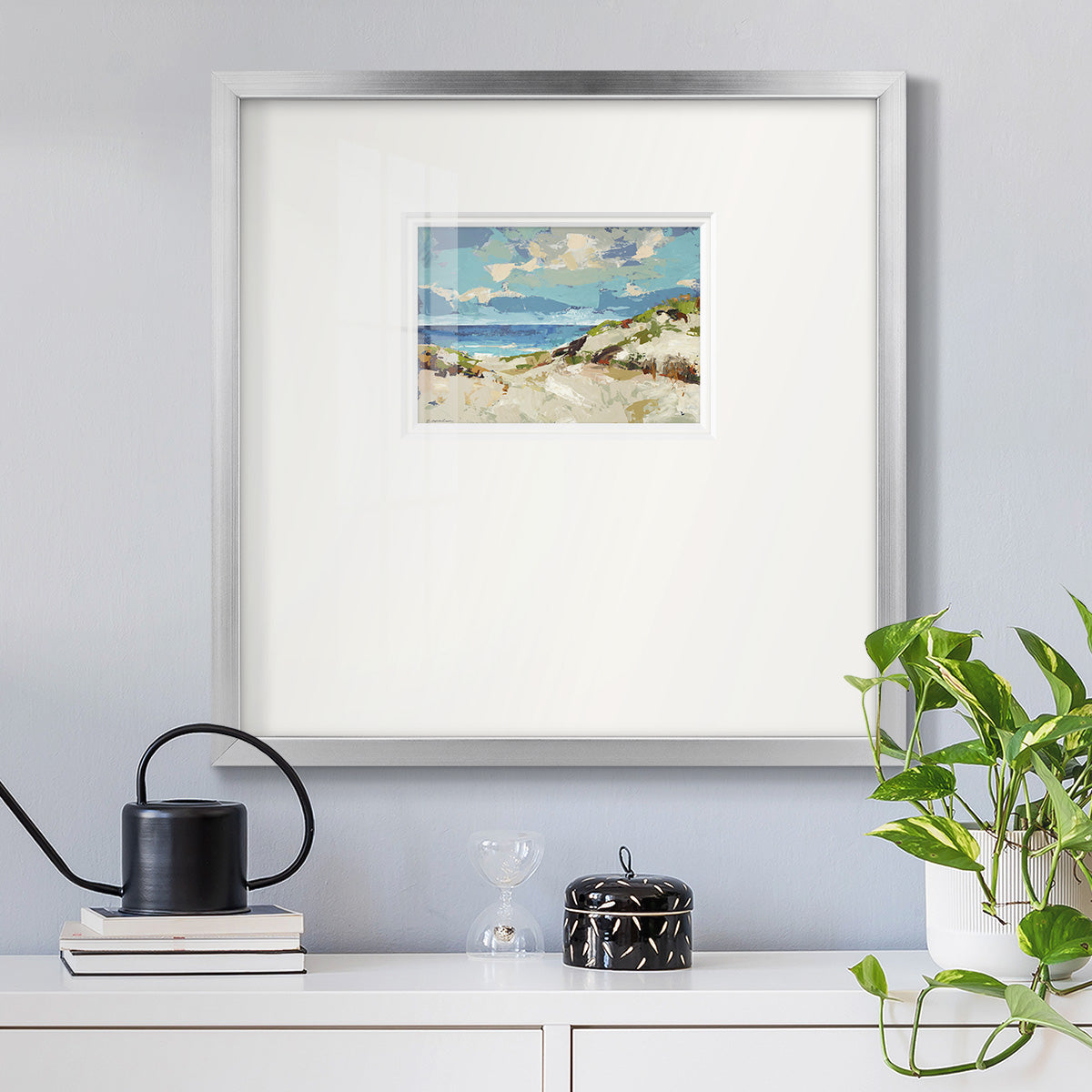 Dunes I- Premium Framed Print Double Matboard