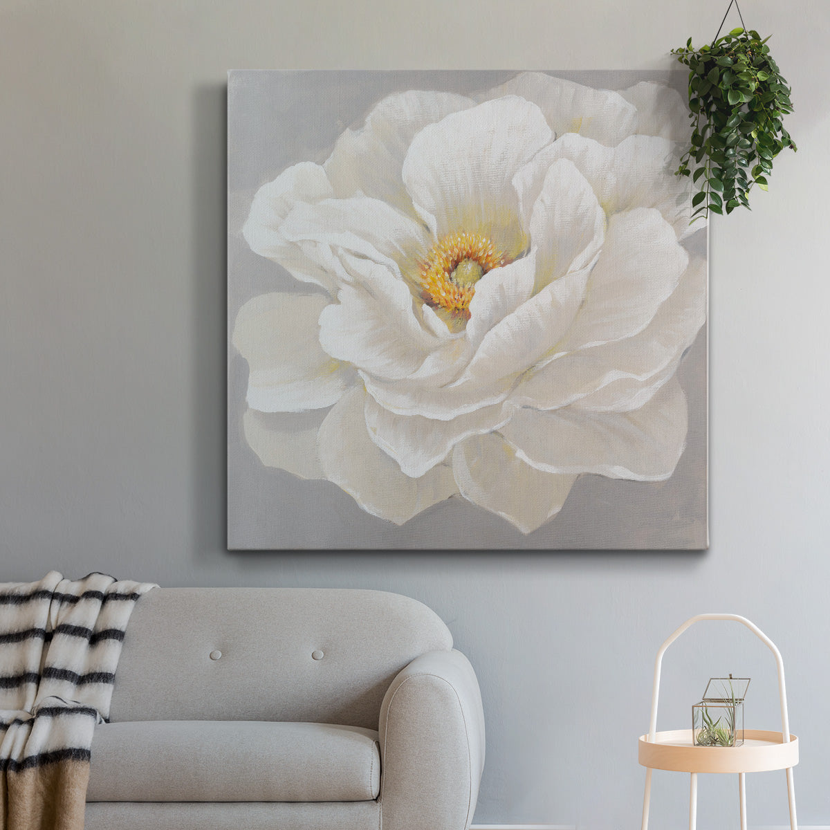 White Peony I-Premium Gallery Wrapped Canvas - Ready to Hang