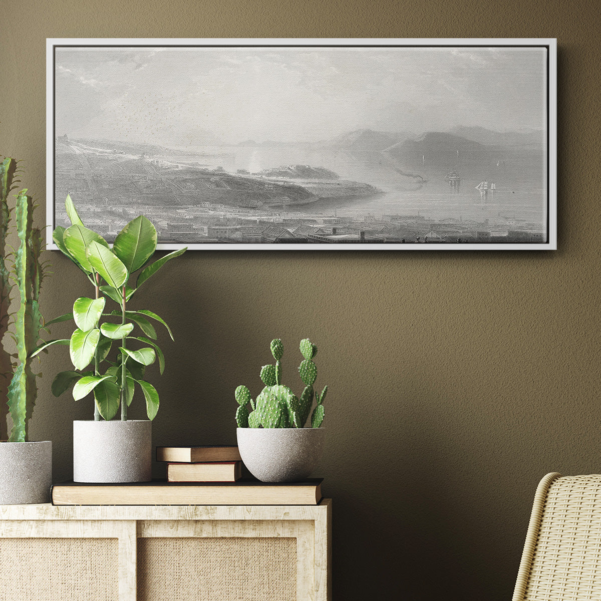 Golden Gate - Floater Framed Canvas Print