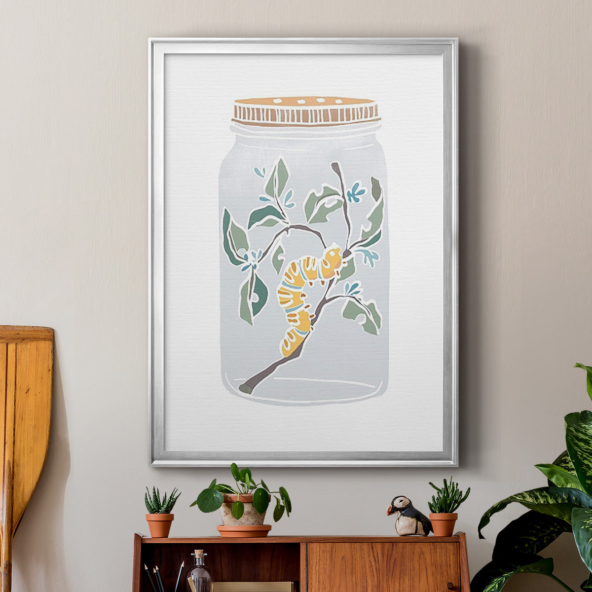 Nature Jar IV - Modern Framed Canvas Print