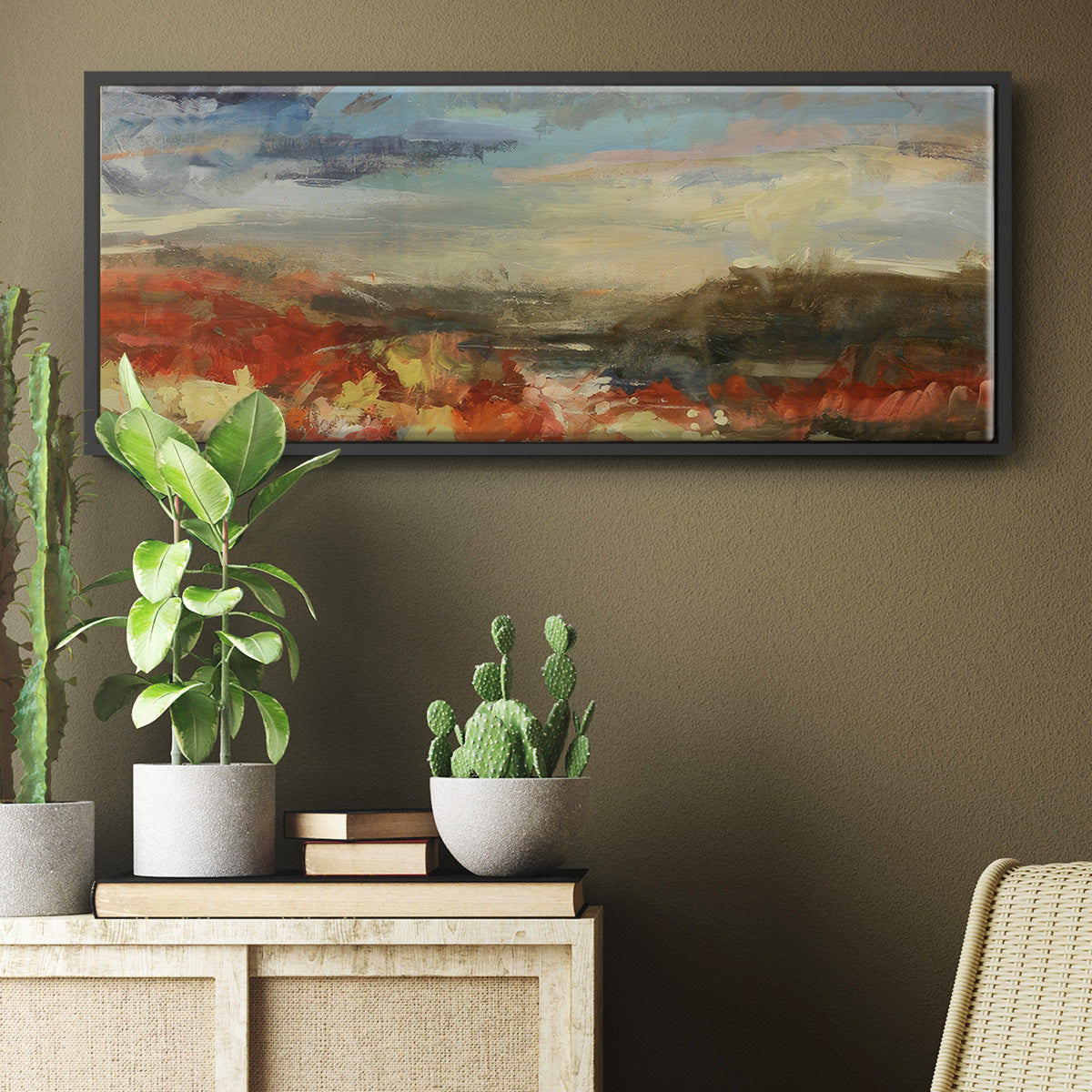 Landscape Study - Floater Framed Canvas Print