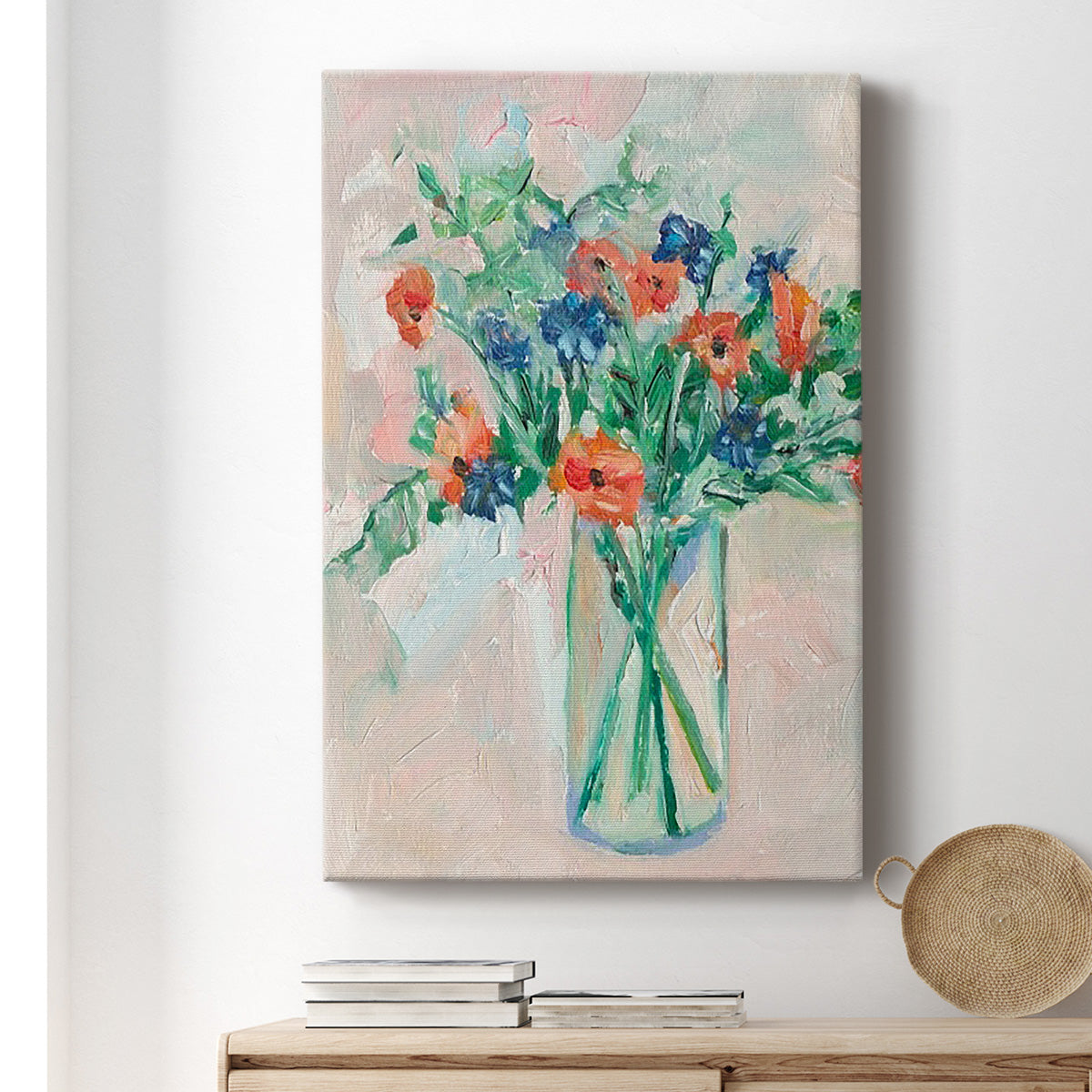 Painterly Soft Bouquet II - Canvas Art Print