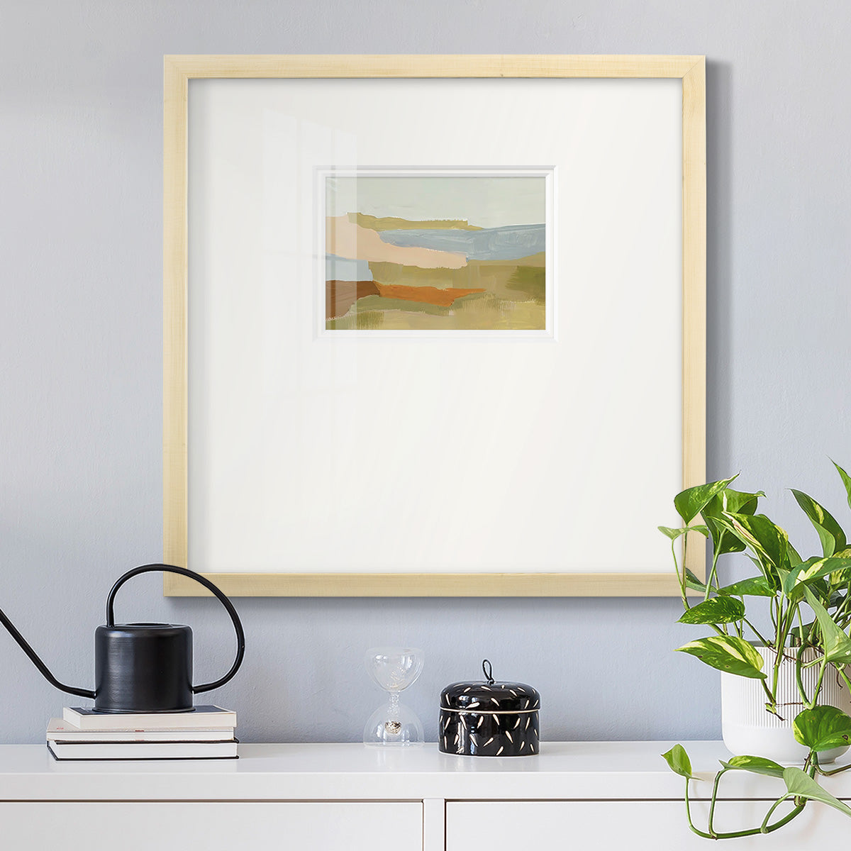 Stacked Landscape IV Premium Framed Print Double Matboard