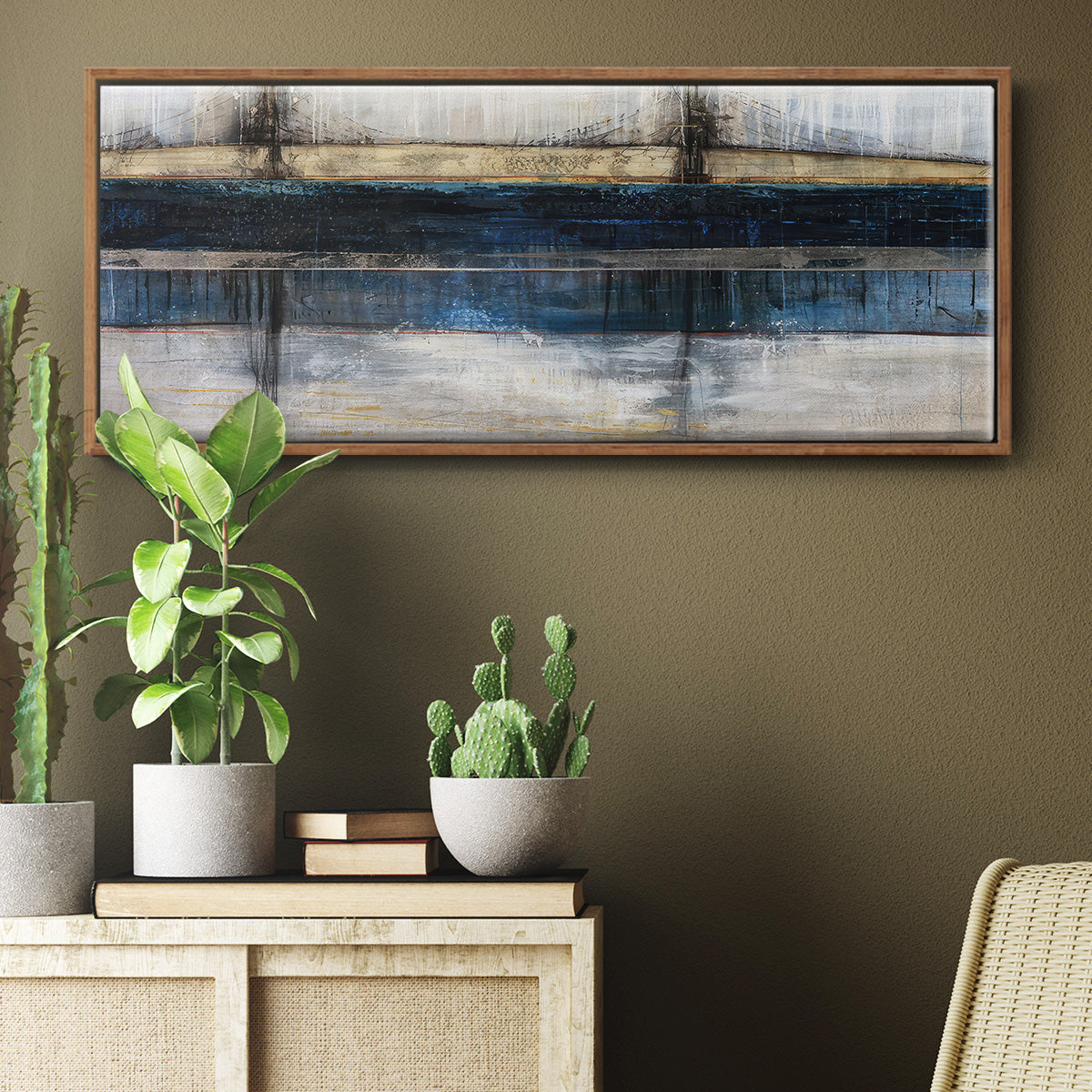 City Blue - Floater Framed Canvas Print