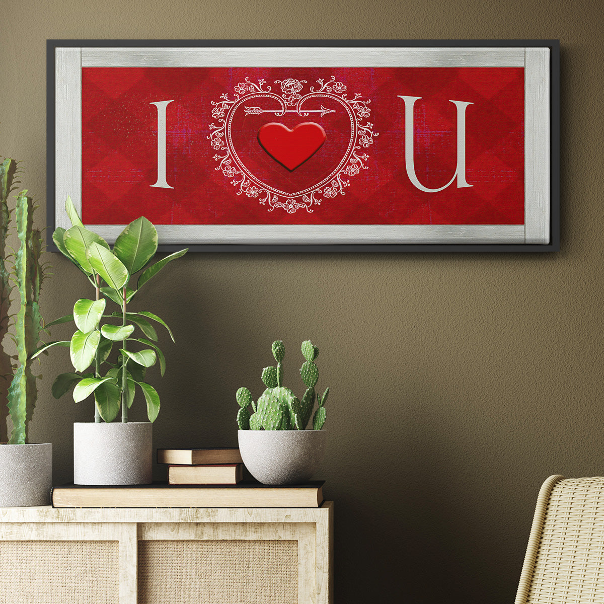 DIY Love Collection H - Floater Framed Canvas Print