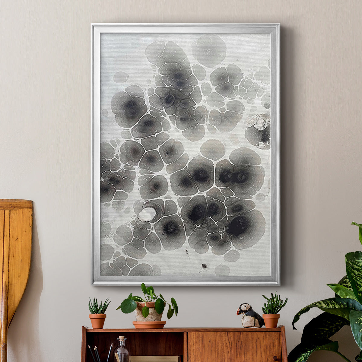 Marbling VIII - Modern Framed Canvas Print