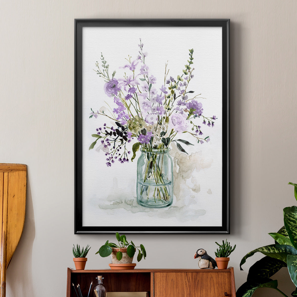 Purple Passion II - Modern Framed Canvas Print