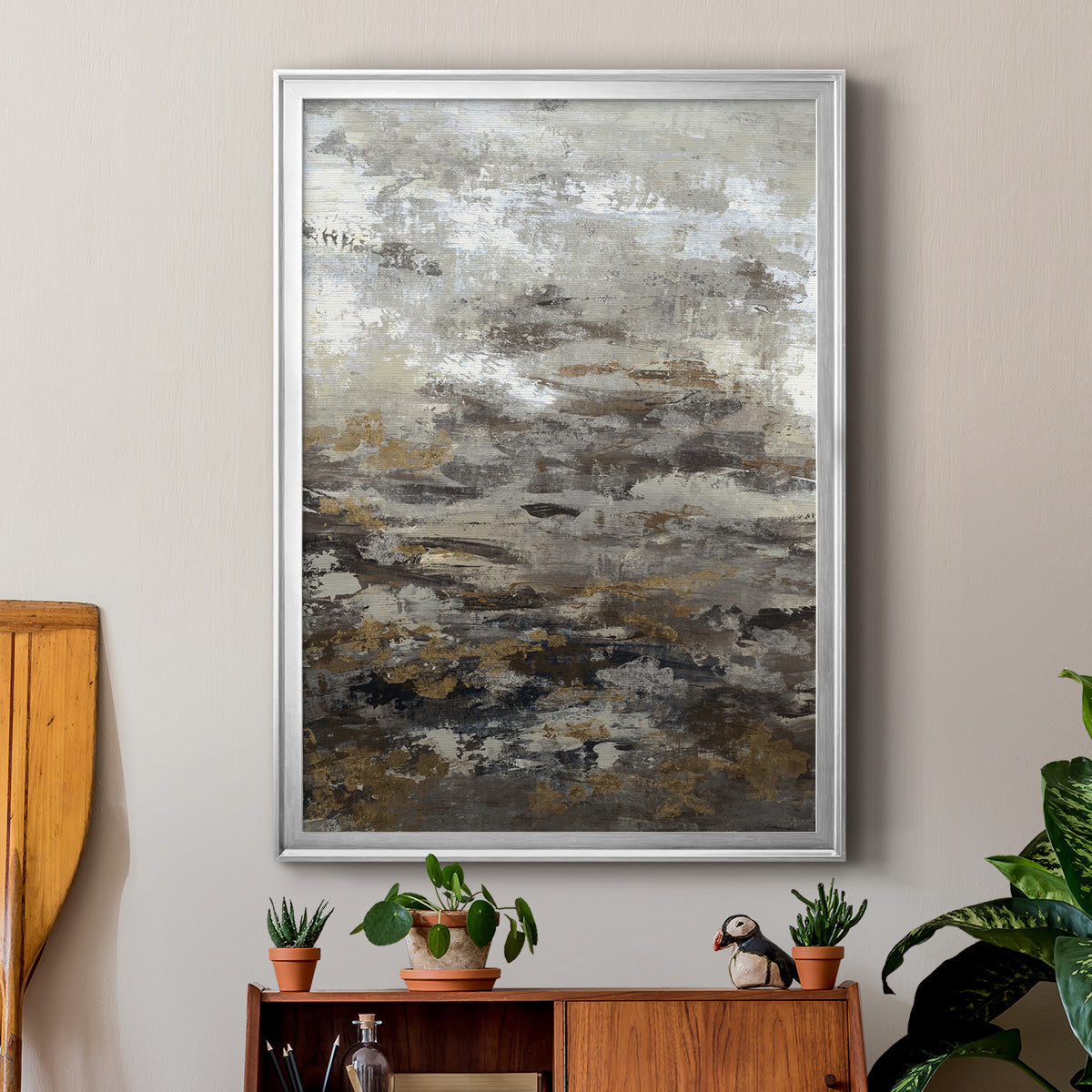 Shining Example - Modern Framed Canvas Print