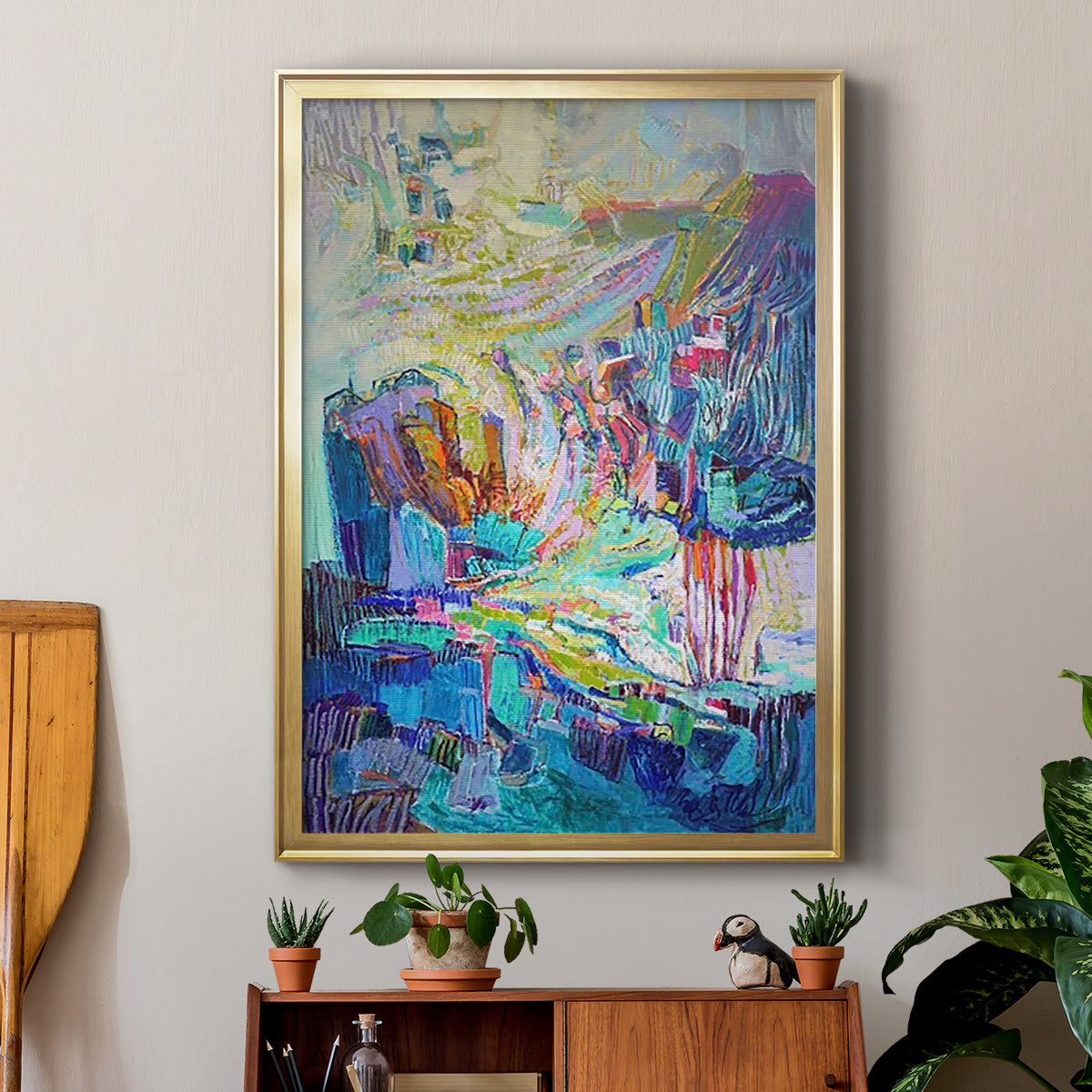 Gathering up the Goddess I - Modern Framed Canvas Print