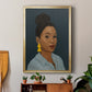 Figure in Yellow Earring - Modern Framed Canvas Print