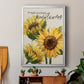 Fresh Picked Sunflowers - Modern Framed Canvas Print